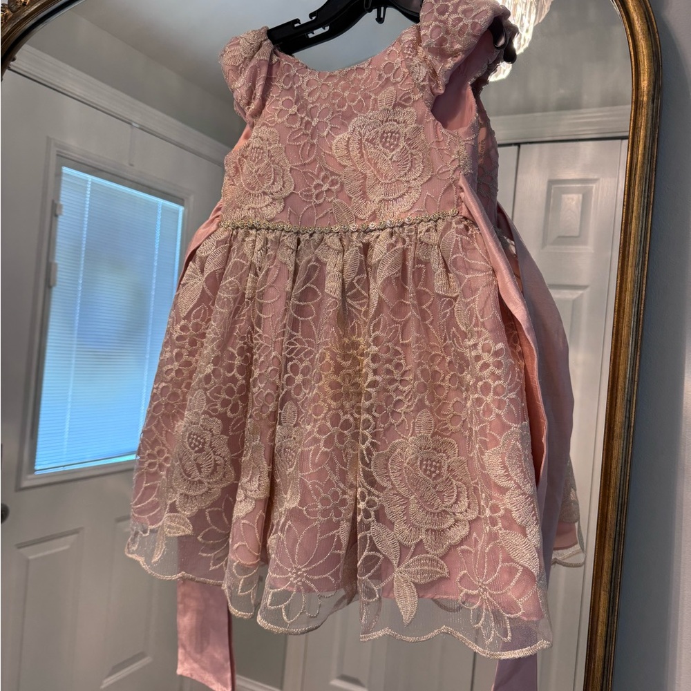 Rare Editions Pink Puff Sleeve Sundress